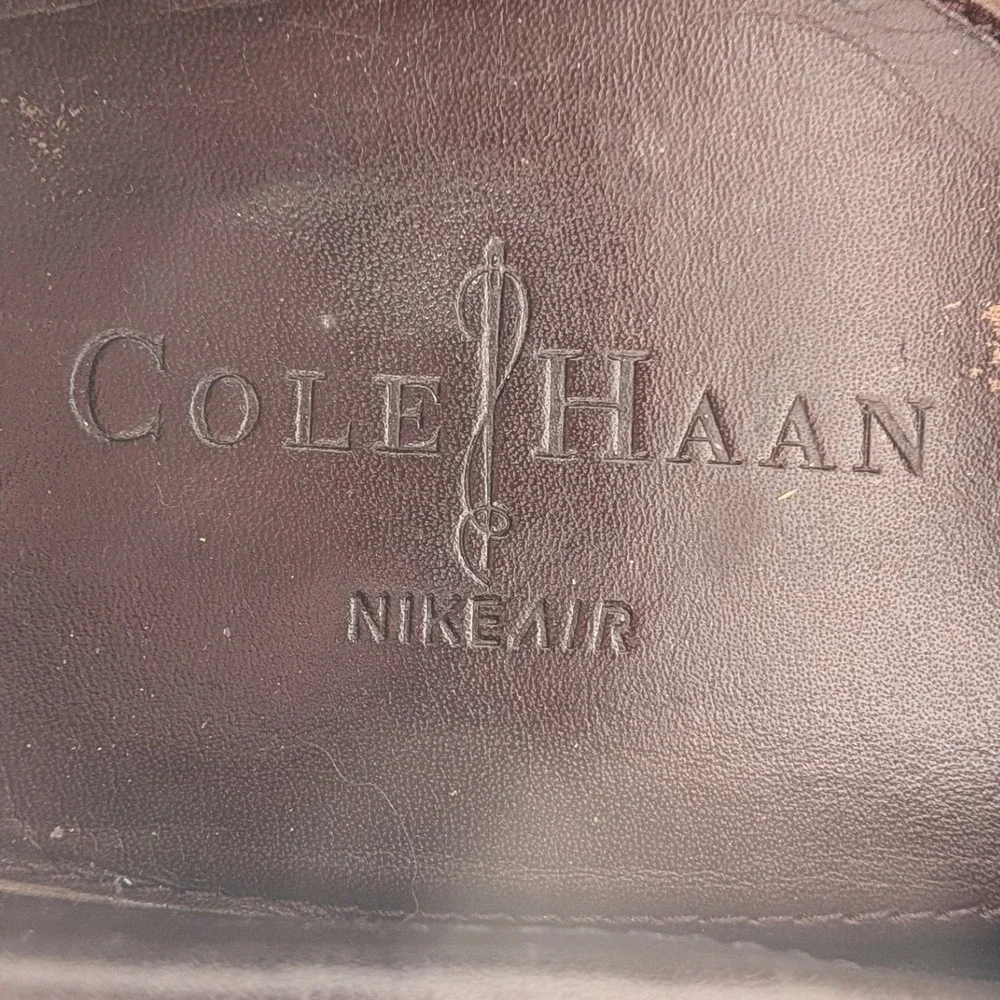 Cole Haan Nike Air Loafers Mens 10.5D Gray Leather Driving Moccasin Classic Prep